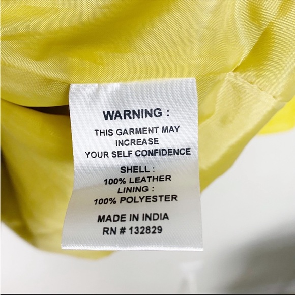 Song of style limited yellow leather jacket - small - NWOT - Picture 5 of 5